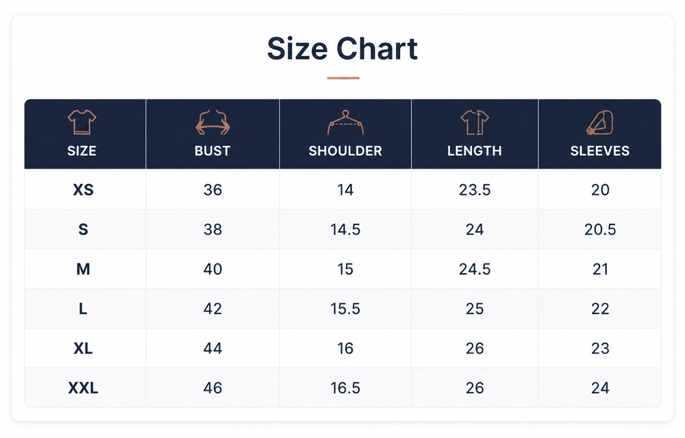 Size Guide Chart