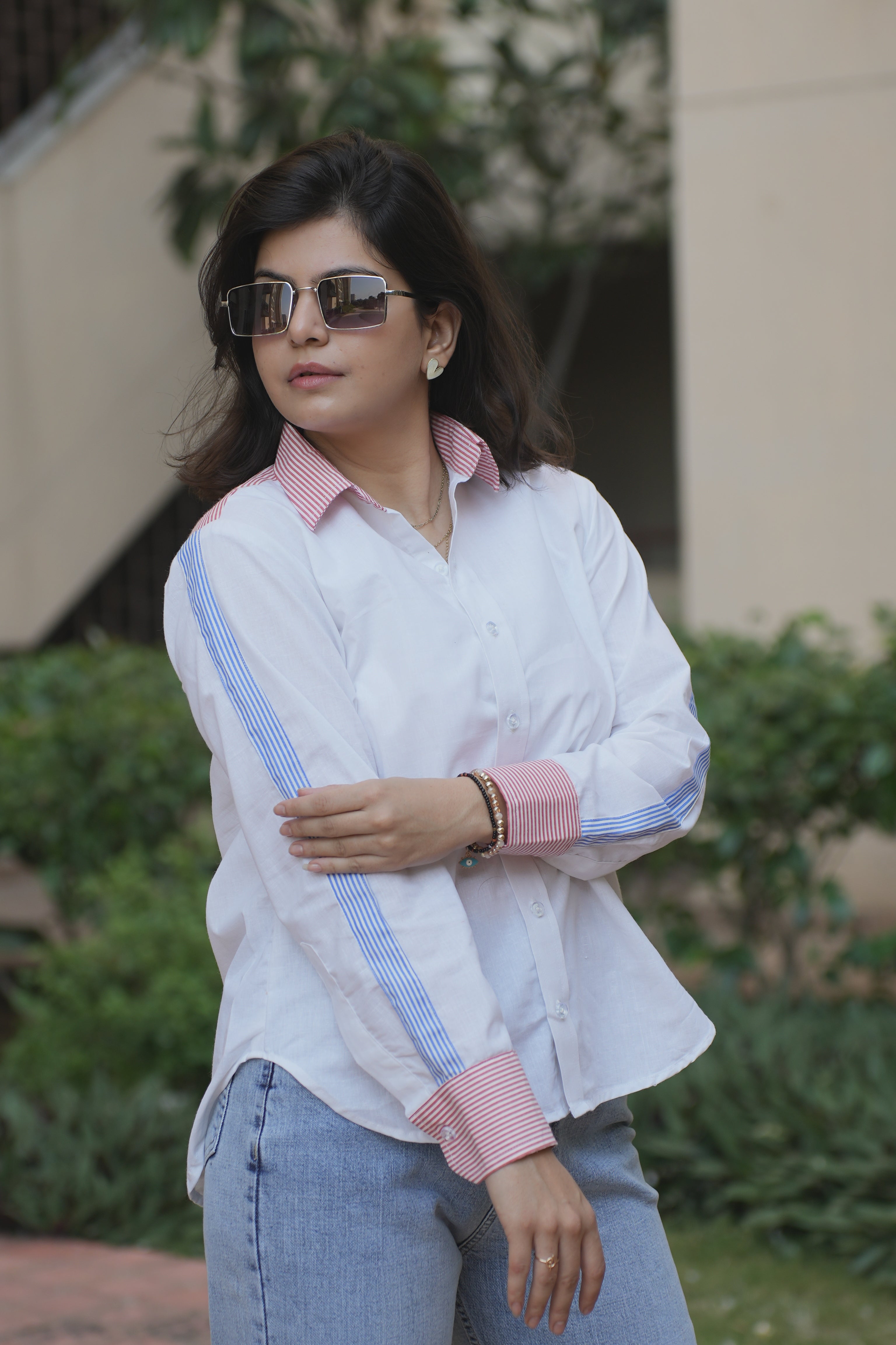 Classic Contrast Stripe Shirt