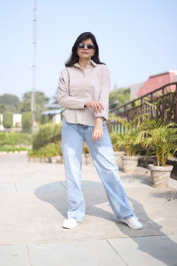 Beige Relaxed Fit Shirt