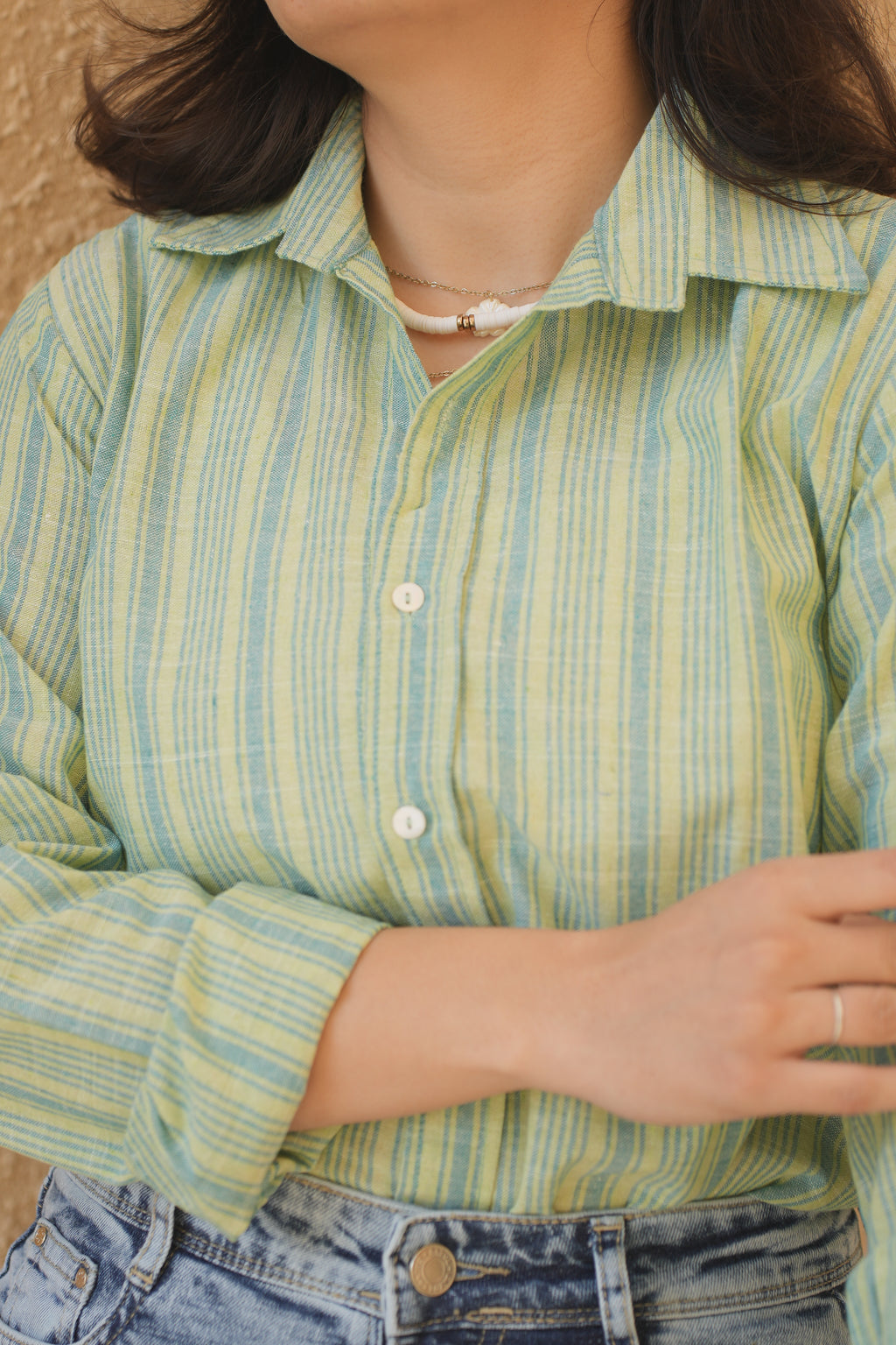 Sunset strip with sequence details fancy shirt