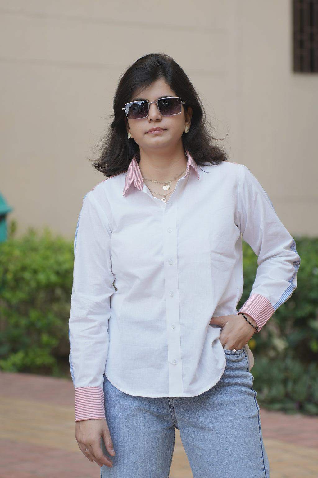 Classic Contrast Stripe Shirt