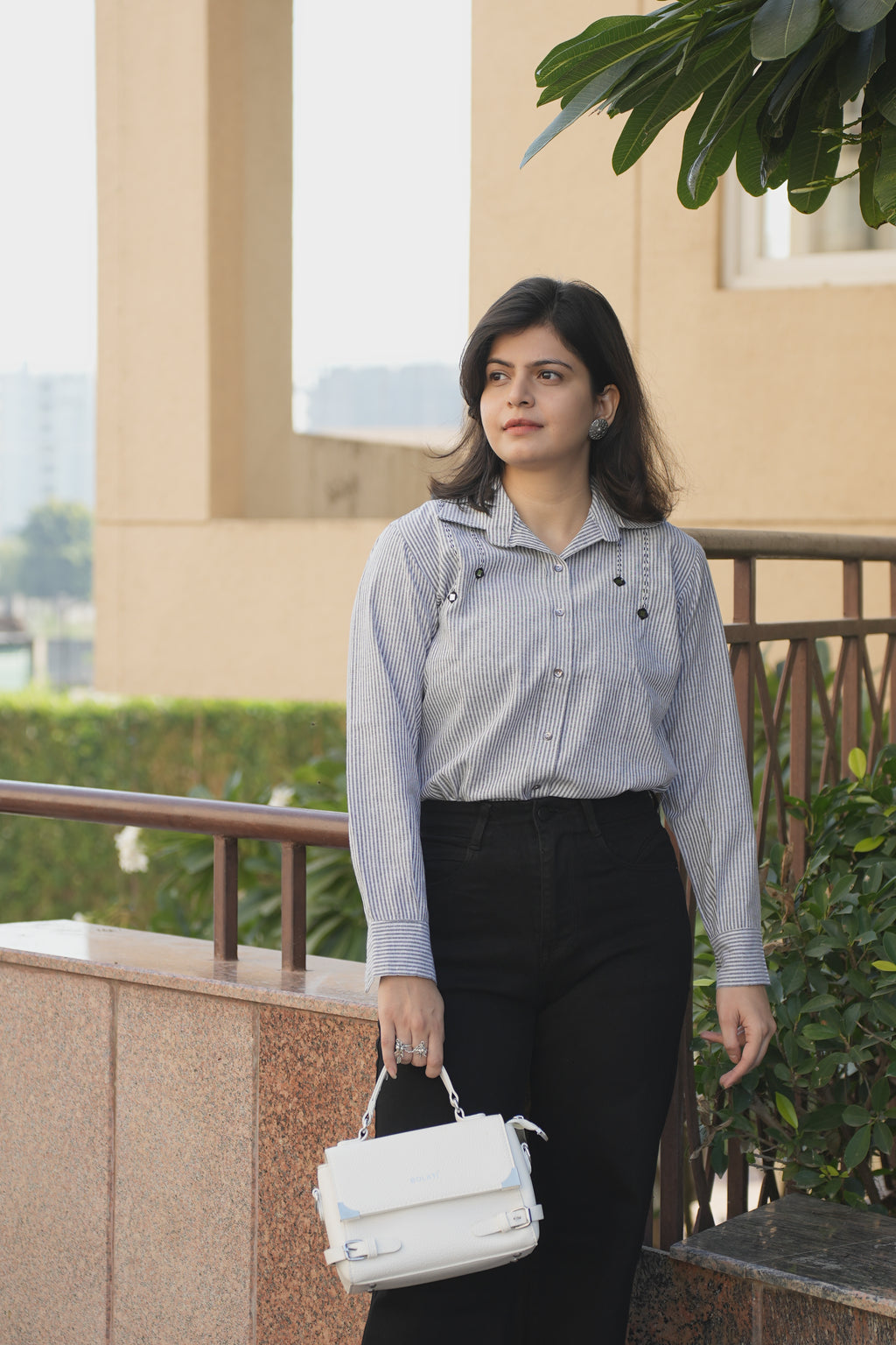 Mirror Embroidery Yoke Design Shirts