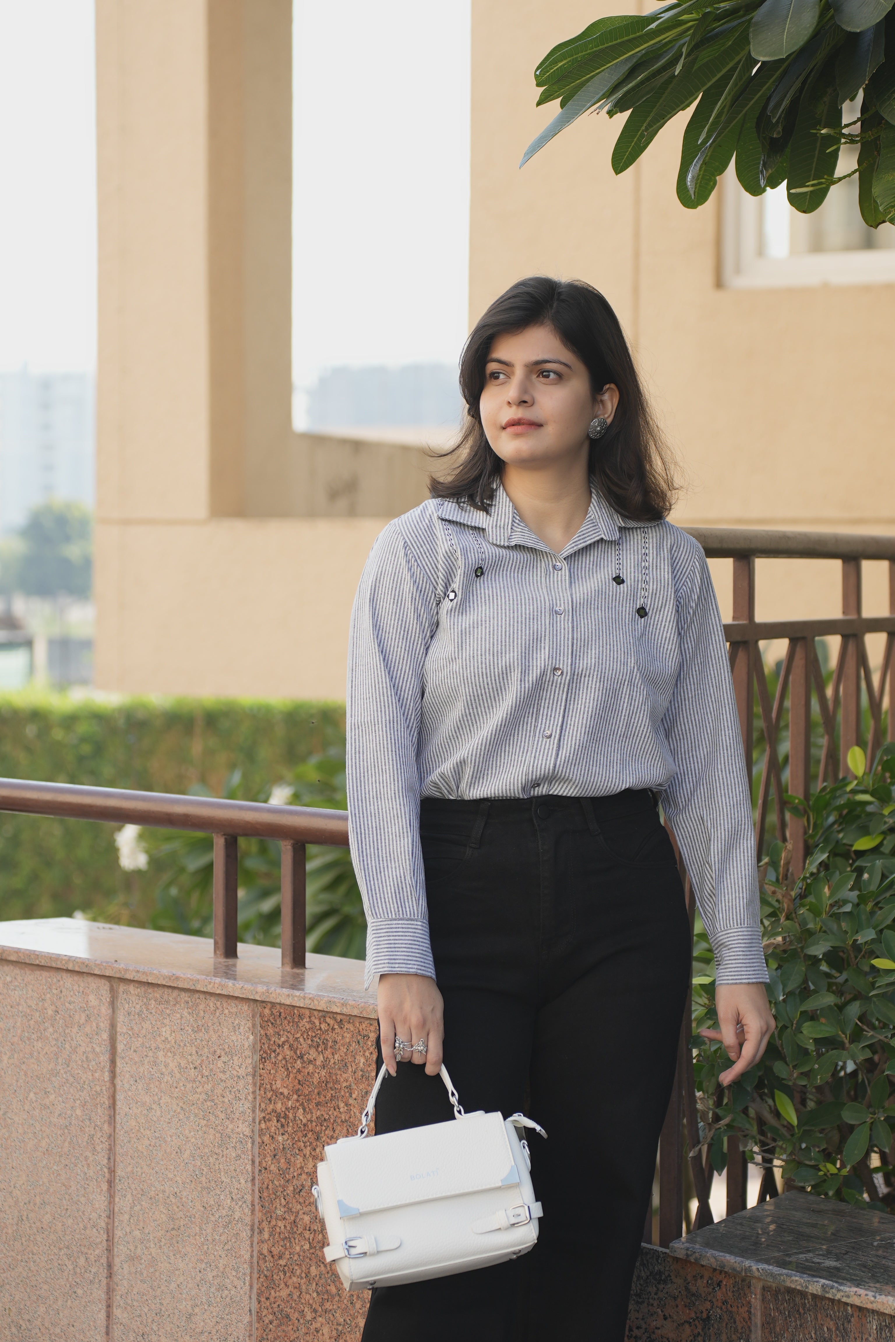 Mirror Embroidery Yoke Design Shirts