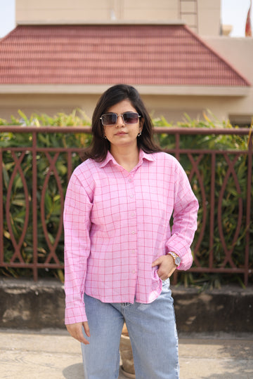 Pink Checkered Shirt